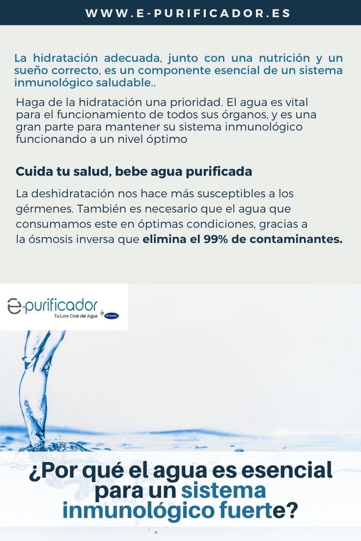 Agua purificada y sistema inmunologico